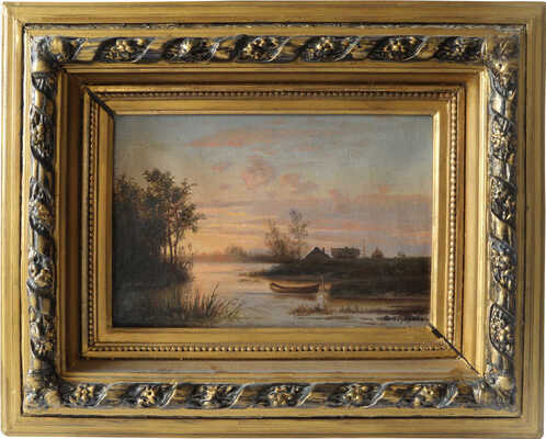 Неизвестный художник. Вечер на реке